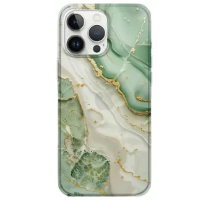 Yeşil Mermer Desenli Telefon Kılıfı - Görsel 1 özel tasarım