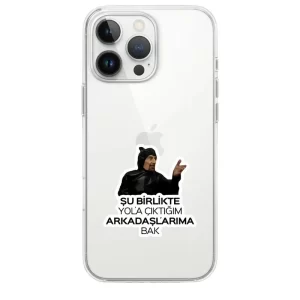 telefon kılıfı, eğlenceli kılıf, komik tasarım Şu Birlikte Yola Çıktığım Arkadaşlara Bak Sticker - Görsel 1