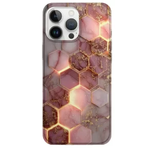 Petek Geometrik Mermer Desenli Telefon Kılıfı - Görsel 1 yakın çekim