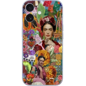 Frida Kahlo telefon kılıfı konseptli Canlı Renkler Kolaj Frida Kahlo Telefon Kılıfı - Görsel 1
