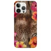 Çiçekli Leopar Desenli Telefon Kılıfı - Görsel 1 ürün görseli