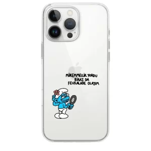 Şirinler telefon kılıfı konseptli Şirinler Temalı Akıllı Telefon Kılıfı - Görsel 1