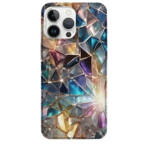 Geometrik Mozaik Renkli Mermer Telefon Kılıfı - Görsel 1 Geometrik Mozaik Telefon Kılıfı