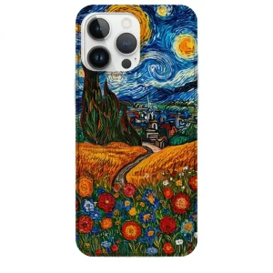 İkonik Köy Manzarası Van Gogh Temalı Telefon Kılıfı - Görsel 1 özel tasarım