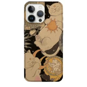 Kedi Astroloji Telefon Kılıfı konseptli Kedi ve Astroloji Temalı Telefon Kılıfı - Görsel 1