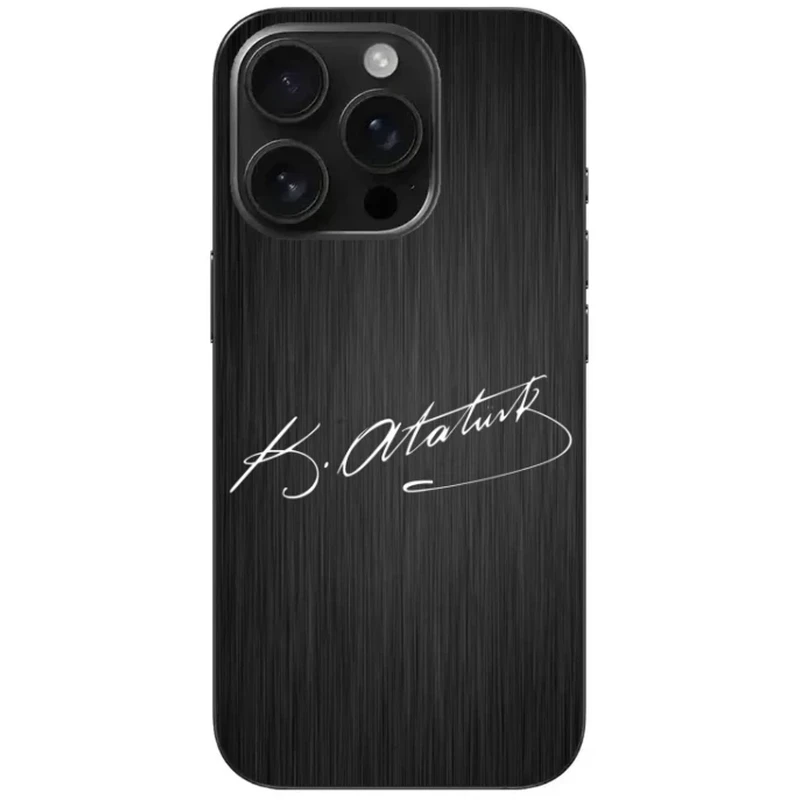 Atatürk İmza Telefon Kılıfı tasarımlı Mustafa Kemal Atatürk İmza Telefon Kılıfı - Görsel 1