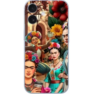 Frida Kahlo telefon kılıfı tasarımlı Kolaj Desenli Frida Kahlo Telefon Kılıfı - Görsel 1