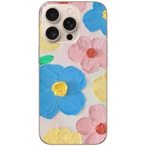Minimalist Yağlı Boya Çiçek Desenli Telefon Kılıfı - Görsel 1 minimalist çiçek desenli telefon kılıfı