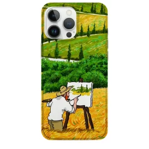 Van Gogh telefon kılıfı Van Gogh Oto Portre Desenli Telefon Kılıfı - Görsel 1