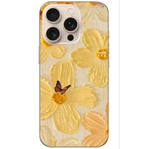 Pastel Çiçekli Yağlı Boya Telefon Kılıfı - Görsel 1 yakın çekim