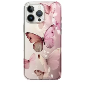 pembe pastel kelebek telefon kılıfı hediyelik ürün