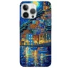 Van Gogh telefon kılıfı temalı Van Gogh Sahil Kasabası Desenli Baskılı Telefon Kılıfı - Görsel 1