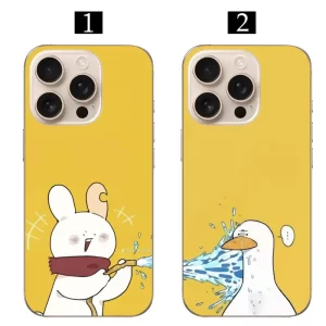 Tavşan ve Ördek Sevgili Telefon Kılıfı - Görsel 1 yakın çekim