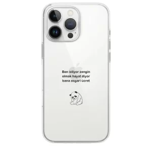 Şeffaf Telefon Kılıfı - Panda Tasarımlı - Görsel 1 ürün görseli