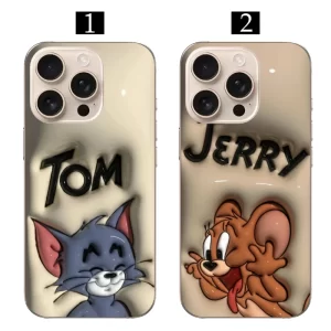 Tom ve Jerry telefon kılıfı tasarımlı Tom ve Jerry Sevgili Telefon Kılıfı - Görsel 1