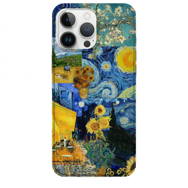 Van Gogh Telefon Kılıfı Ünlü Tasarım Kolaj Van Gogh Desenli Telefon Kılıfı - Görsel 1