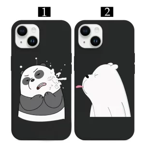 Üzgün Panda ve Kutup Ayısı Sevgili Telefon Kılıfı - Görsel 1 özel tasarım