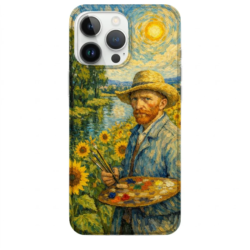 Van Gogh Palet Otoportre Desenli Telefon Kılıfı - Görsel 1 Van Gogh telefon kılıfı