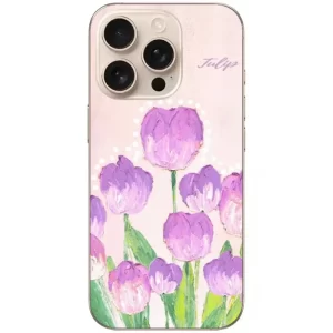 Yağlı Boya Çiçek Motifli Estetik Telefon Kılıfı - Görsel 1 yakın çekim