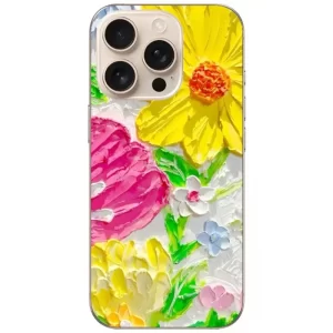 Yağlı Boya Papatya Desenli Telefon Kılıfı - Görsel 1 ürün görseli
